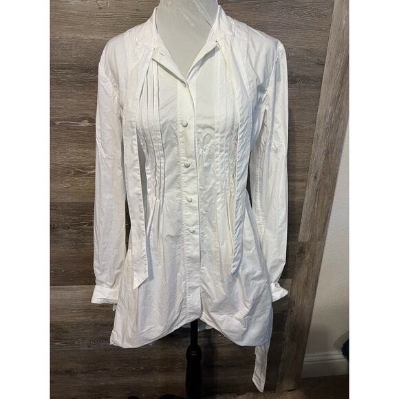 Trelise Cooper Victorian Principal Tabitha Cottagecore Button White Tunic Sz 6 - Picture 2 of 9